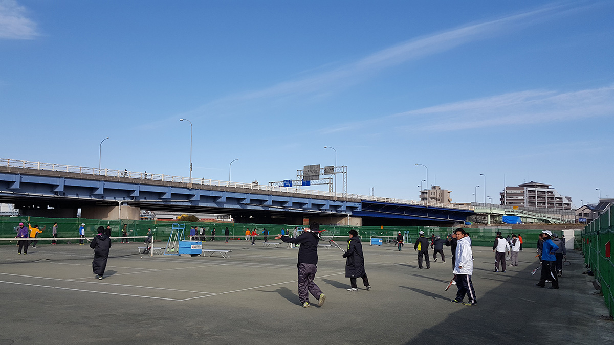 大田区クラブ・実業団対抗戦(石井杯),多摩川六郷橋緑地テニスコート