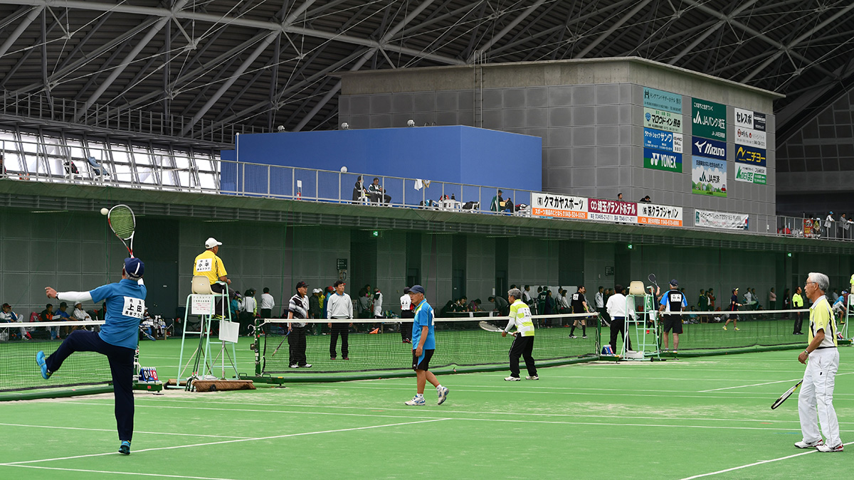 関東ソフトテニス選手権埼玉県予選会,くまがやドーム,シニア