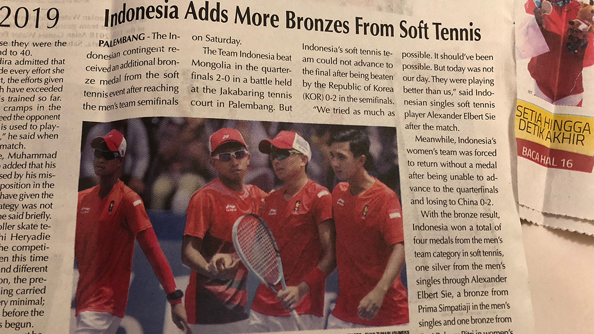 インドネシア代表,ソフトテニス,アジア競技大会,asian games2018